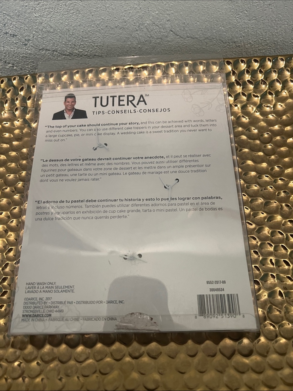 #2272** David Tutera Rhinestone Monogram Cake Topper - Silver N - Picture 2 of 16
